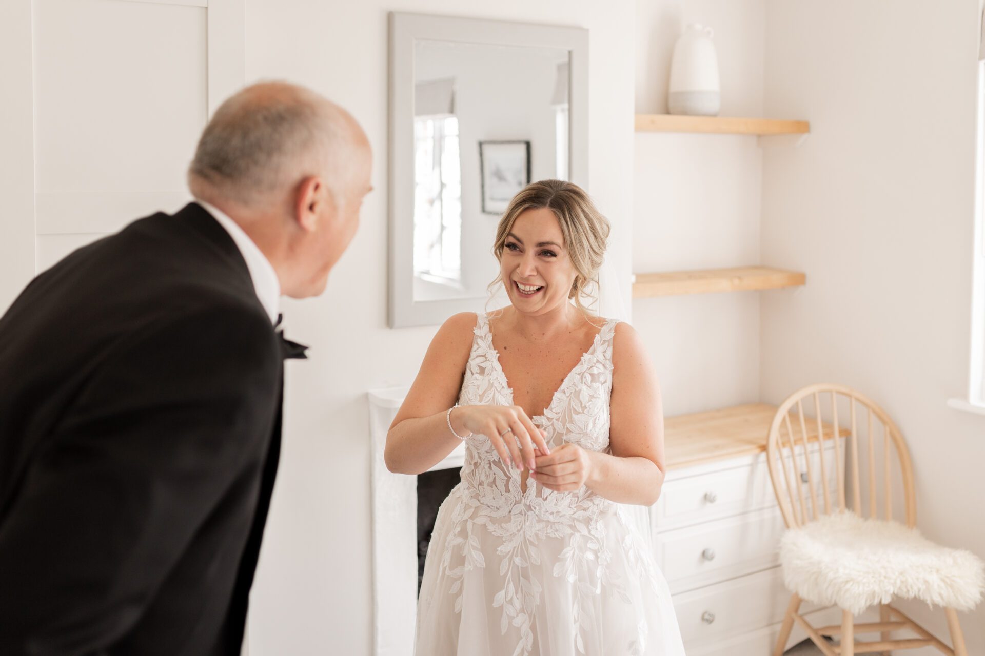 The bride and her father share a special moment