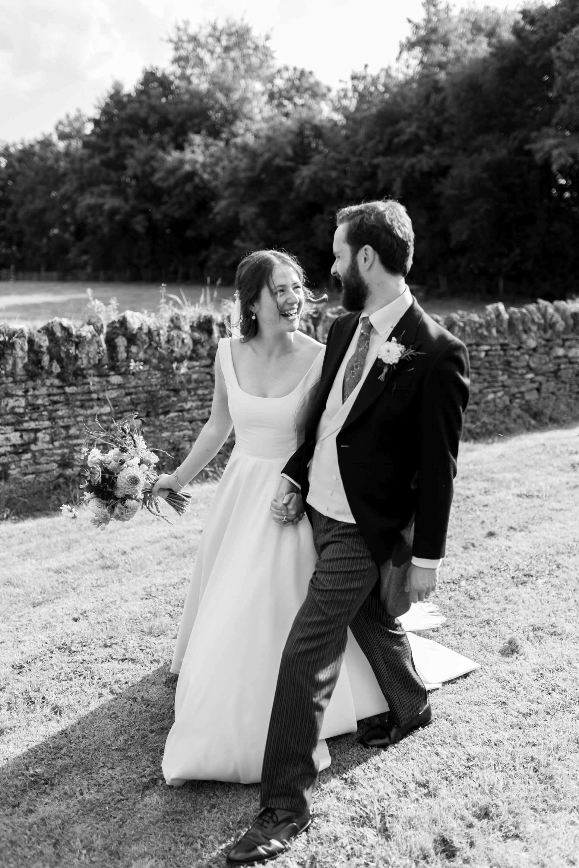 Couples portrait photos at Somerset marquee wedding