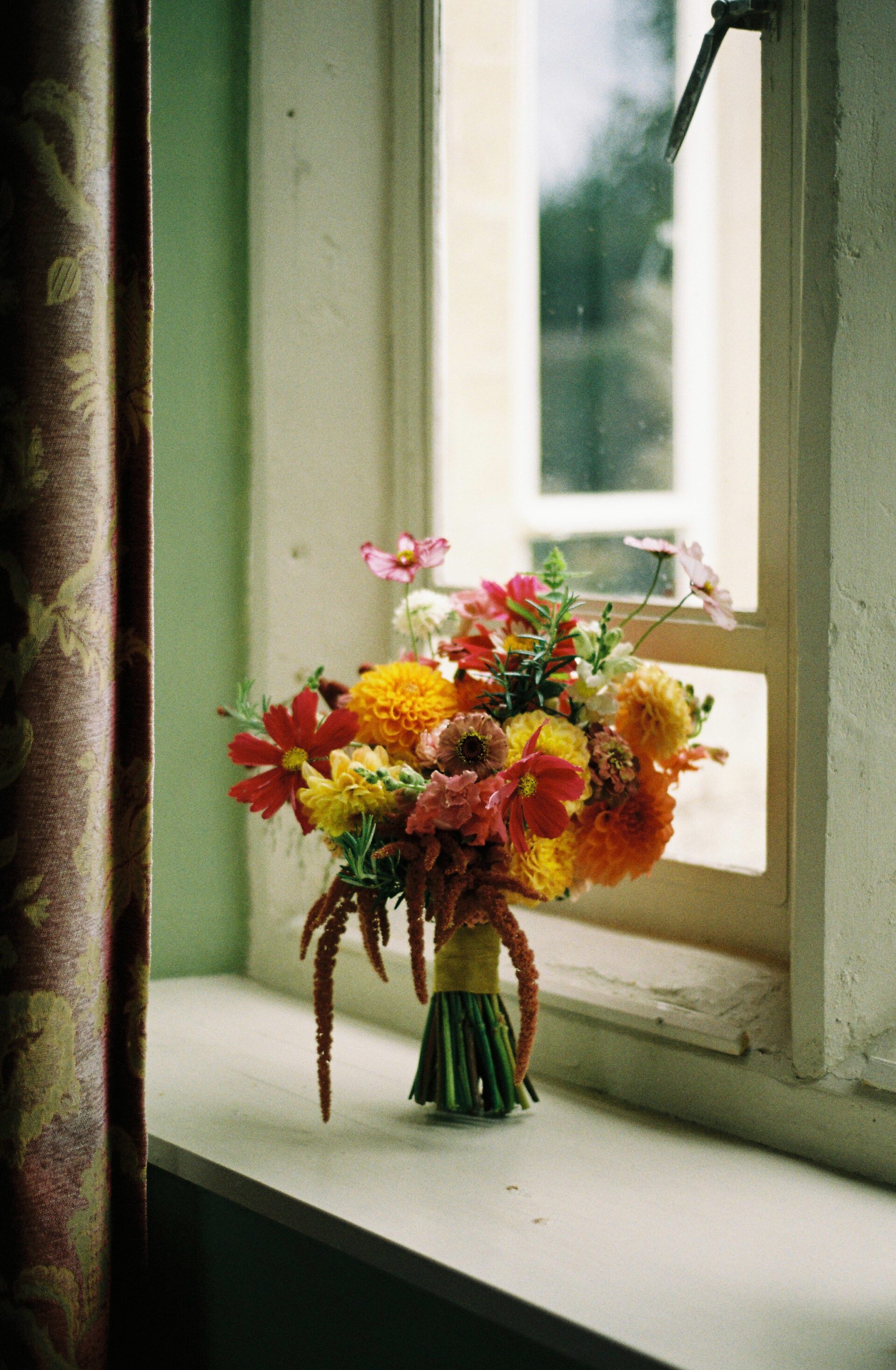Wedding flowers on 35mm film