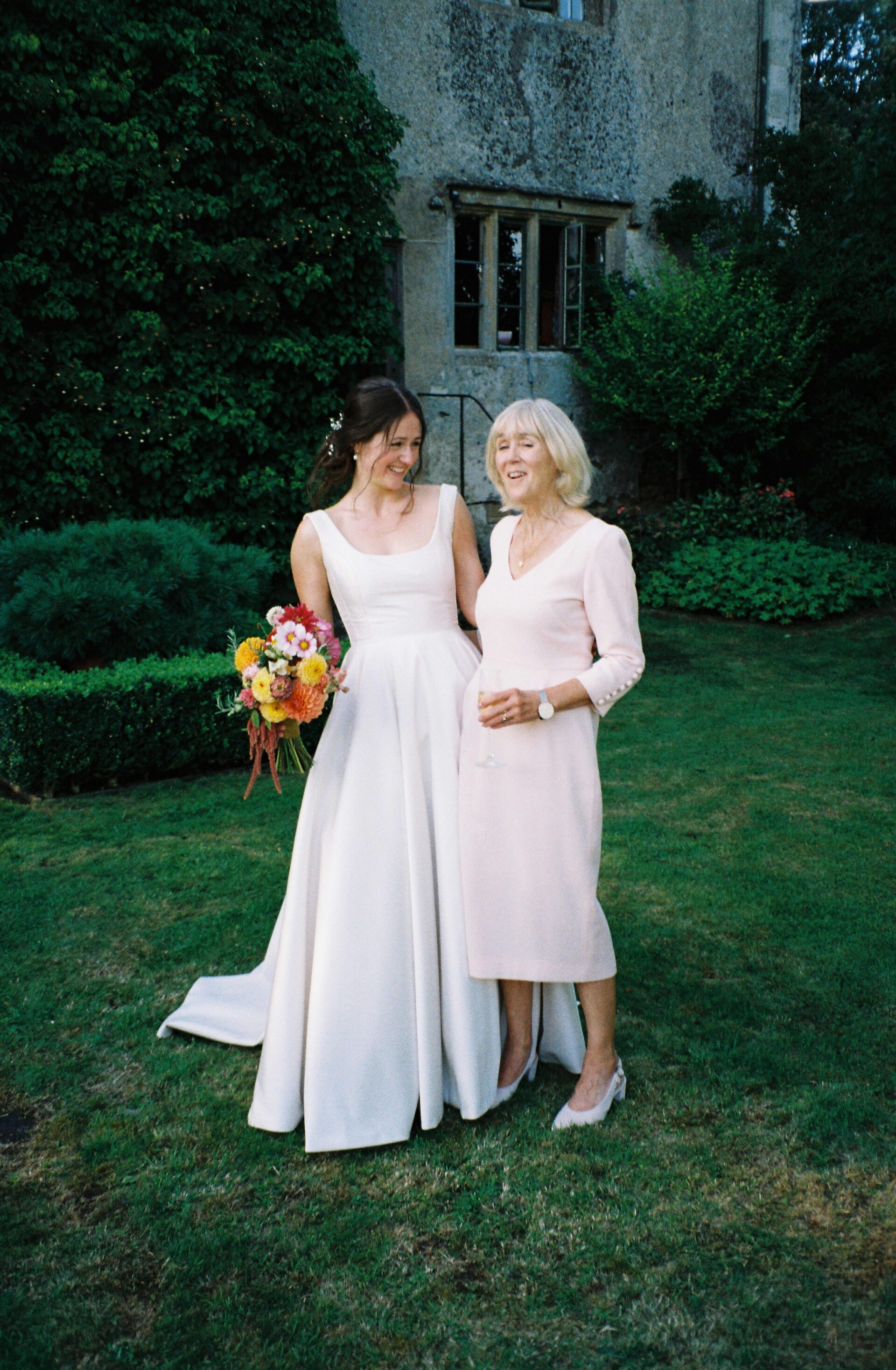 A portrait of the bride and her mother captured on 35mm film