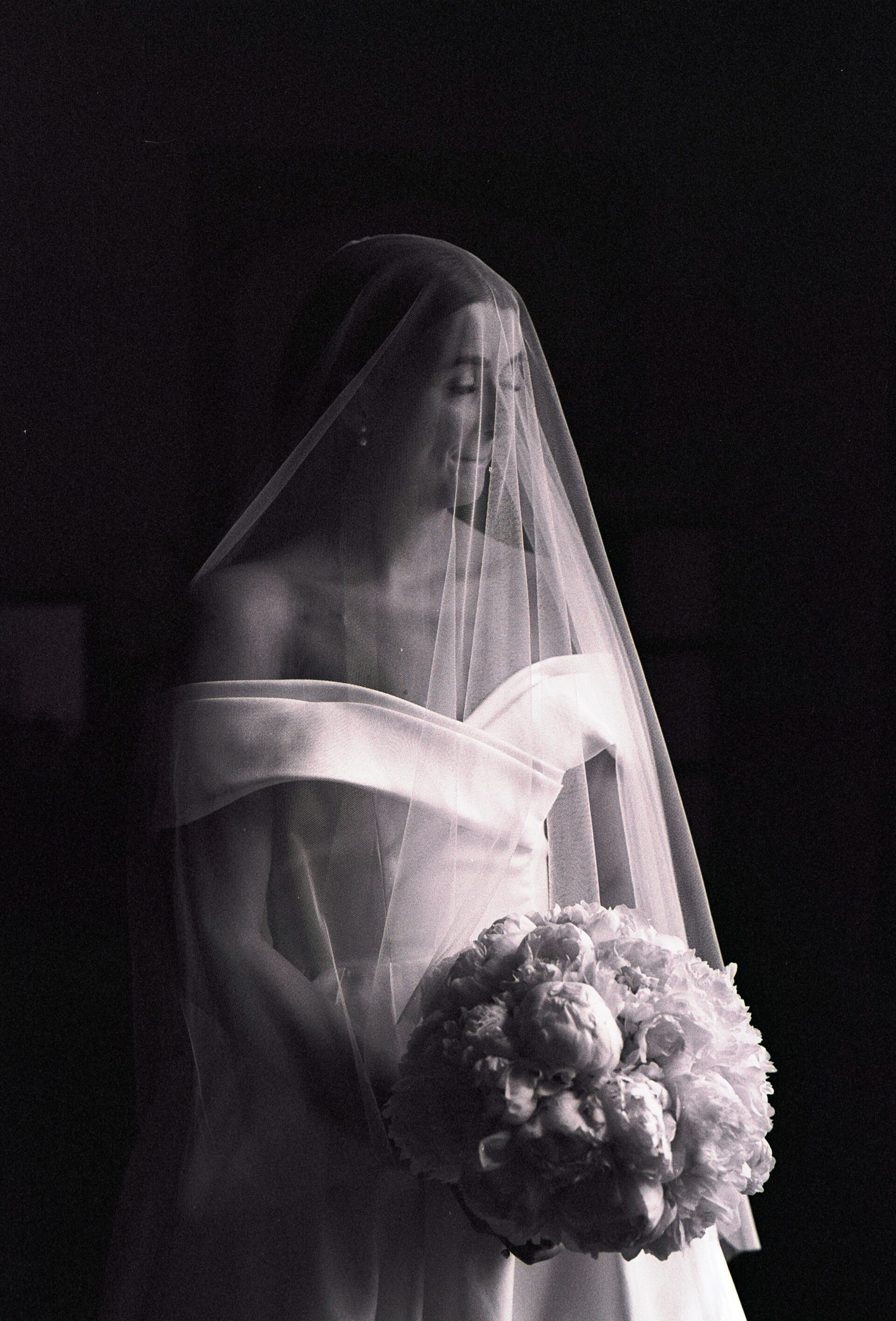 35mm bridal portrait at Tortworth Court