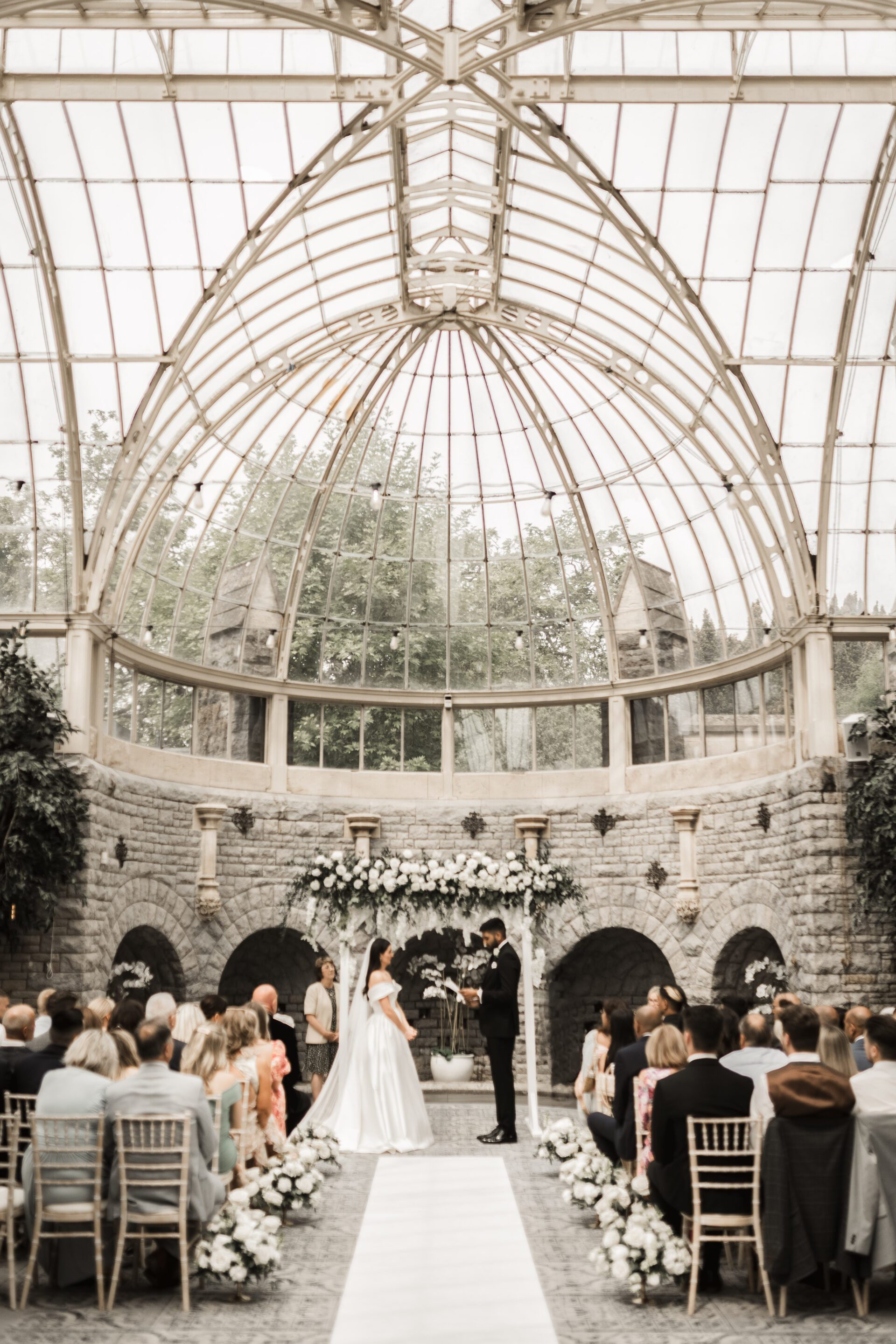 Editorial wedding ceremony in the Orangery at Tortworth Court