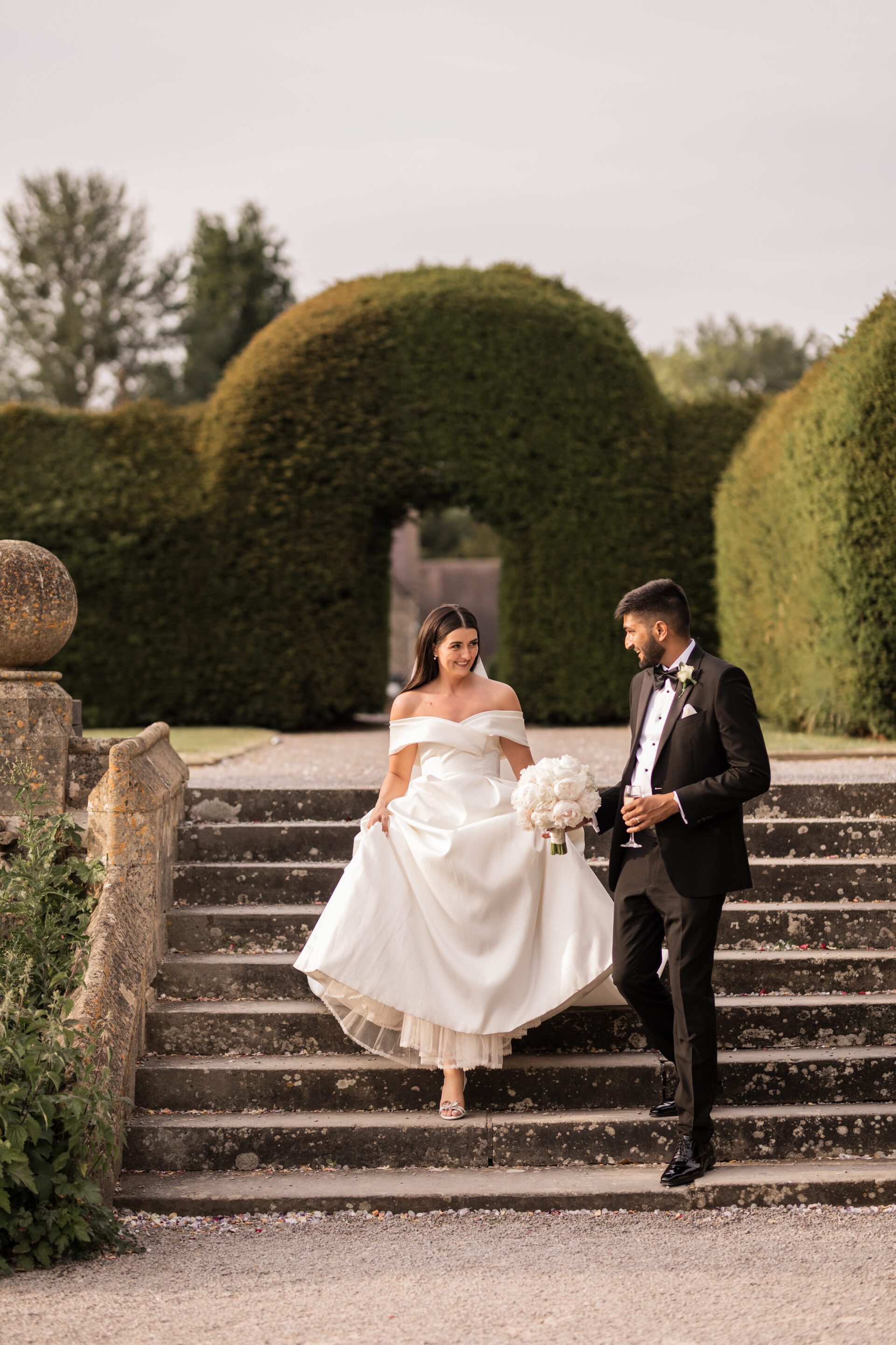 Couple portraits in the grounds of Tortworth Court