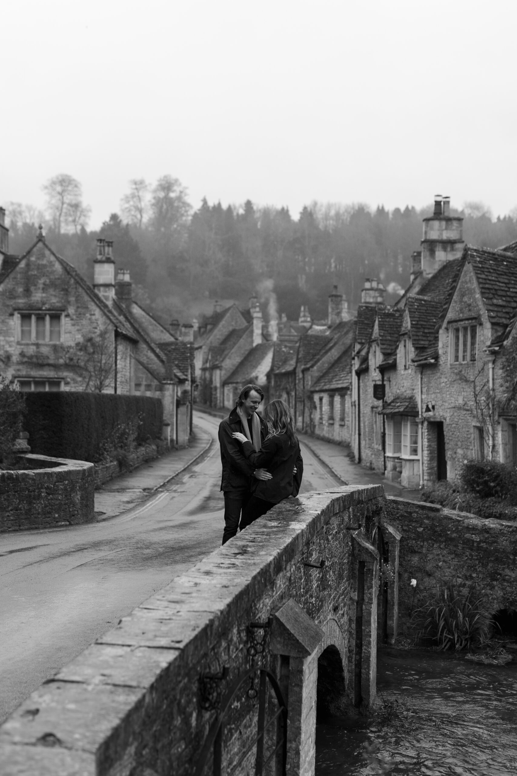 Engagement portraits in Castle Combe