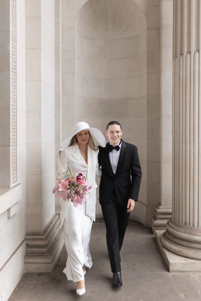 Cameron and Gideon's London elopement at Old Marylebone Town Hall, captured on Super 8