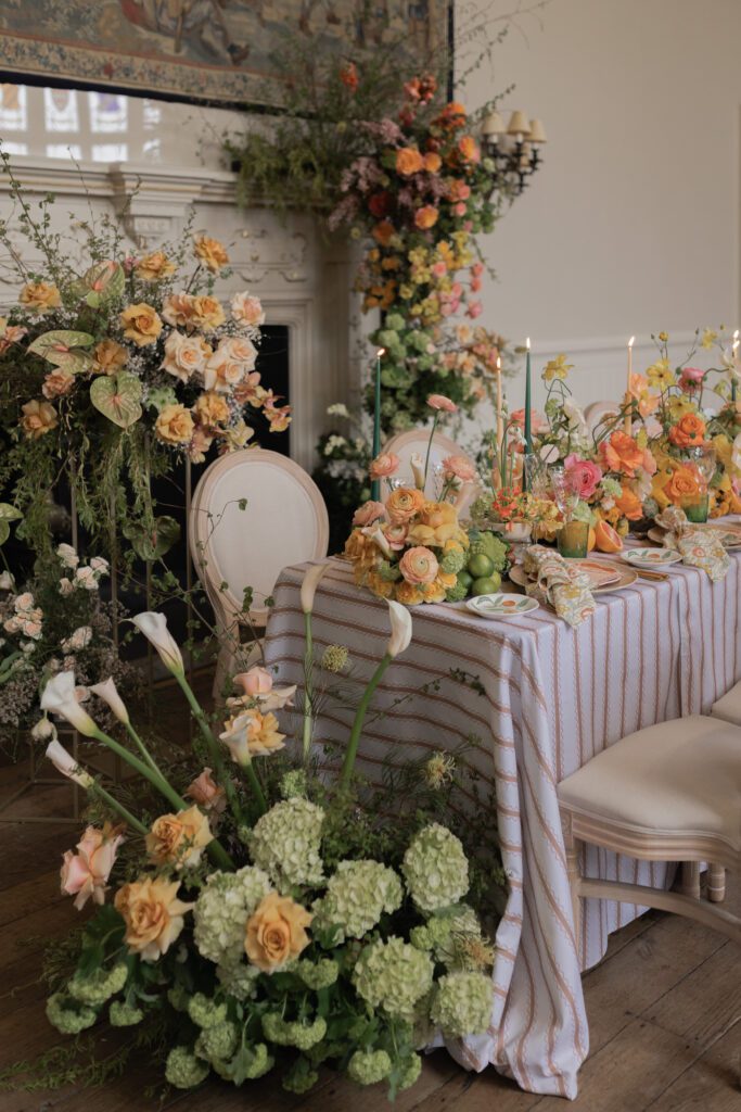 Luxury tablescape at Elmore Court captured on Super 8